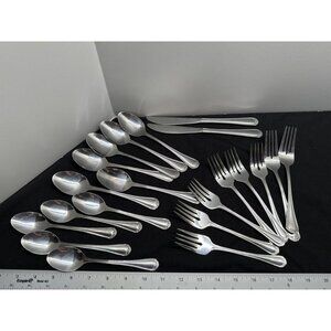 Rogers & Co. Stainless Steel Flatware Rose Trio Set